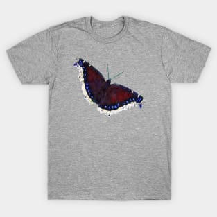 Mourning Cloak Butterfly Watercolor Style T-Shirt